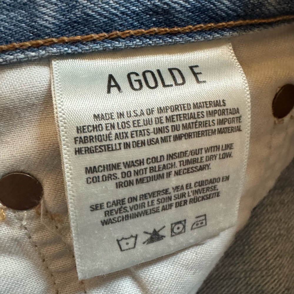 Agolde “Riley” light Blue Distressed Women's Jeans - Picture 7 of 9